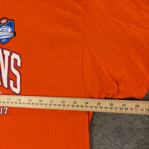 Blue 84 Clemson Tigers Mens 2XL Orange ACC Champions 2017 3 In A Row T-Shirt - Picture 6 of 7